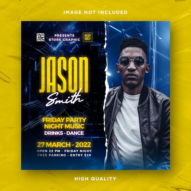 Night club party flyer template