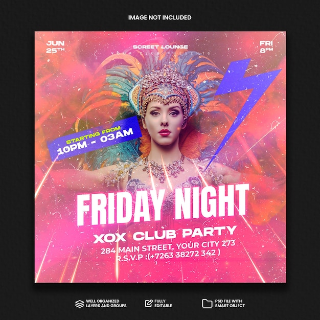Ночной клуб Party Flyer
