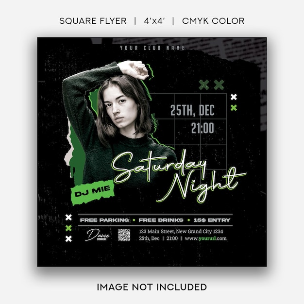 Night club poster template