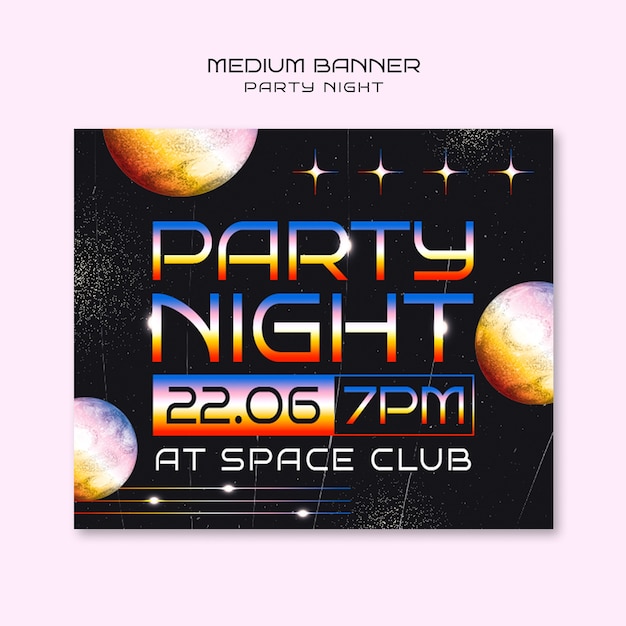 PSD night club template design