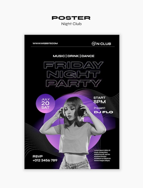 PSD modello di progettazione del night club