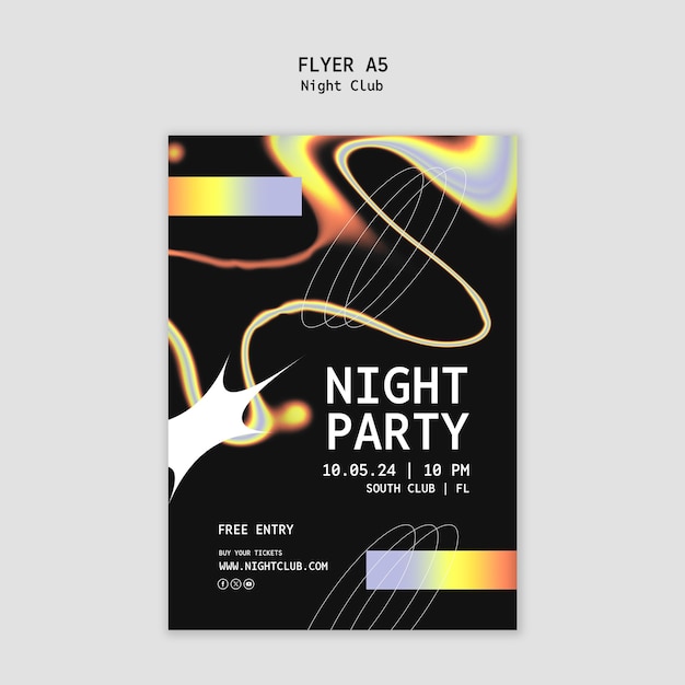 PSD night club template design