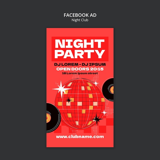 PSD night club template design