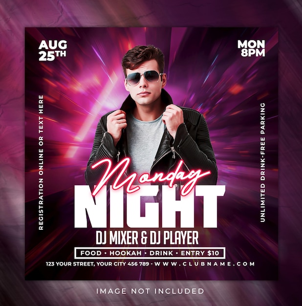 night club template nmusic party flyer design