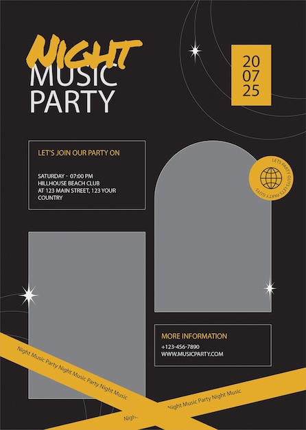 PSD night music flyer