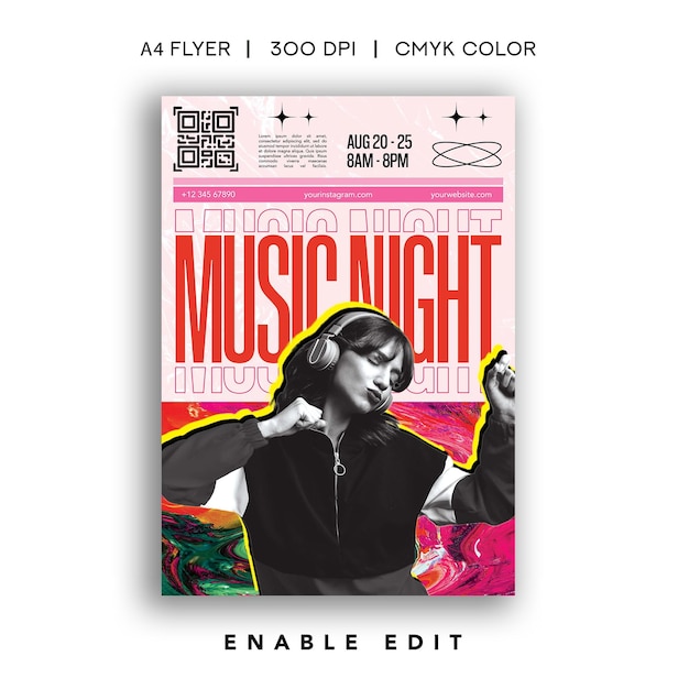 Night Music Party Flyer