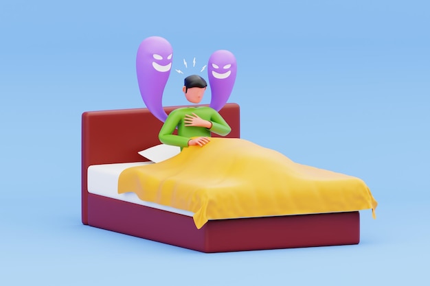 ナイト パニック アタック 3D イラスト
