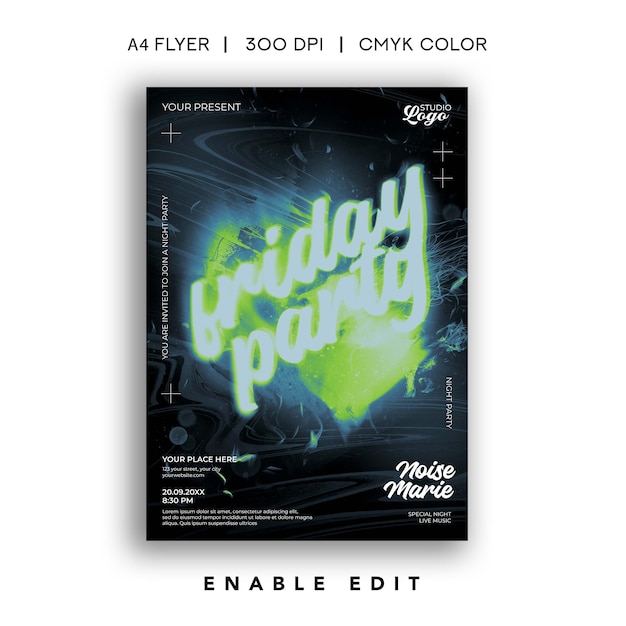 night party flyer