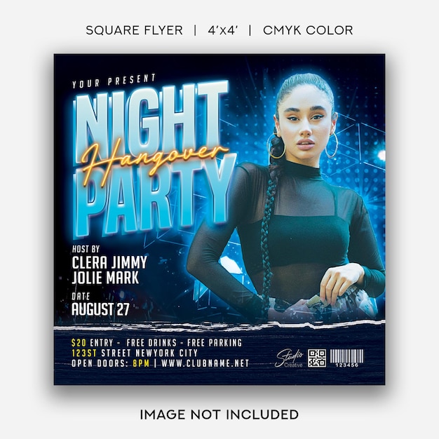 Night party flyer