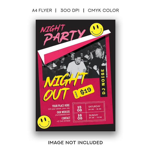 Night party flyer