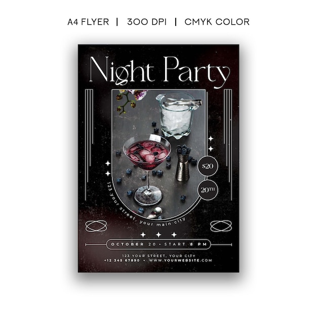 Night party flyer