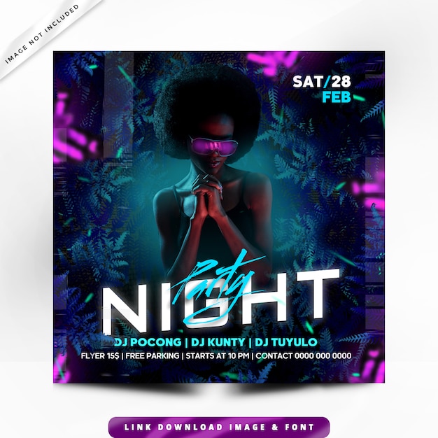 Night party premium-poster