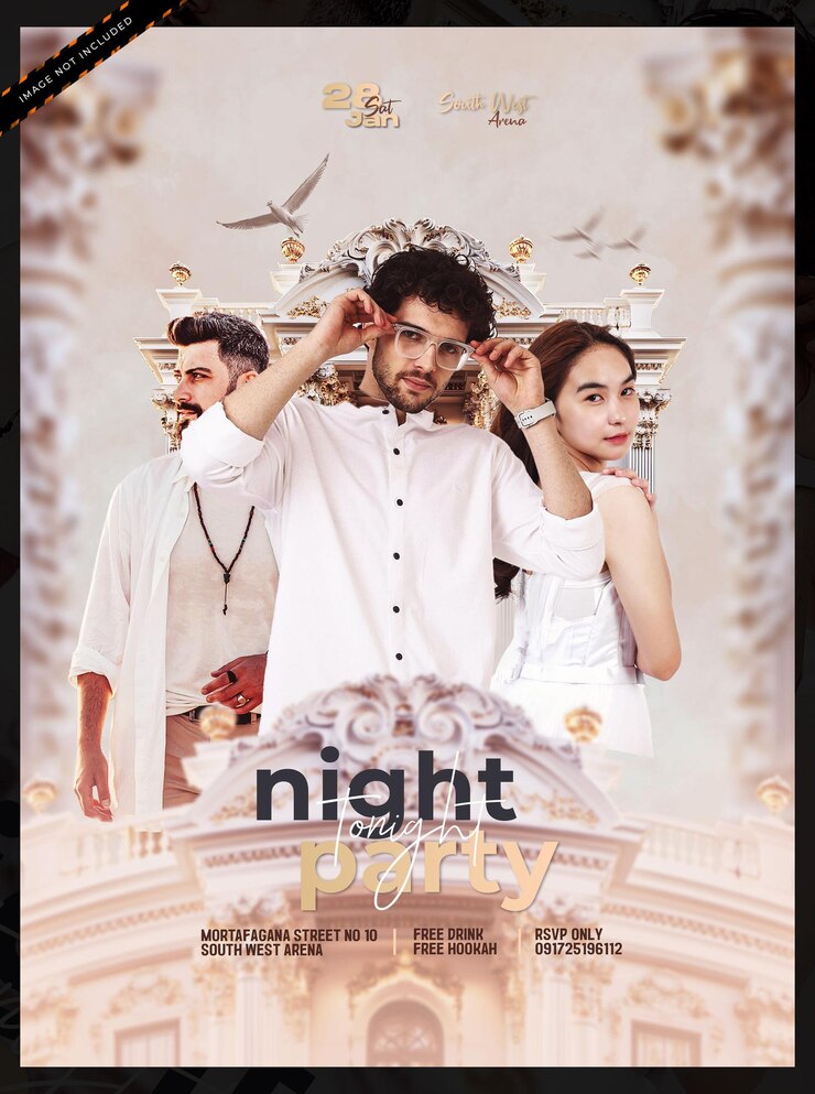 Night Party Social Media Template and flyer Template
