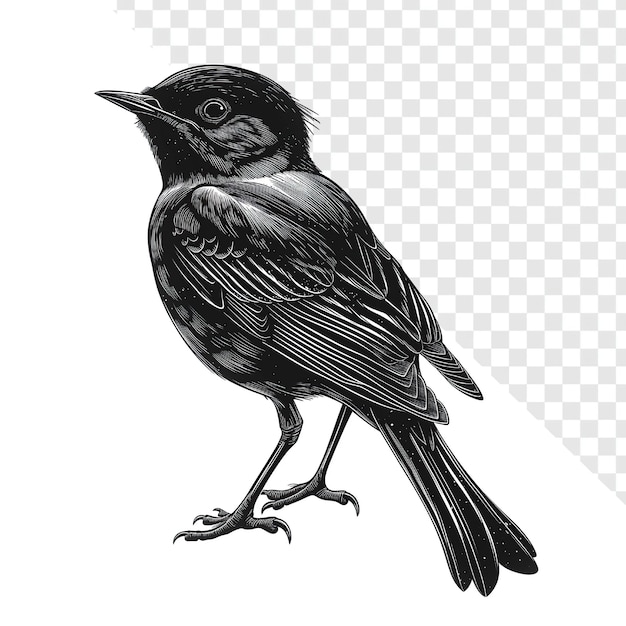Nightingale Wetenschappelijke illustratie Zwart-wit contrast