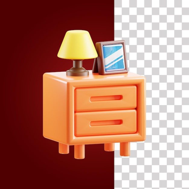PSD nightstand 3d icon