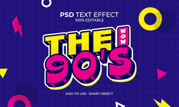 PSD the nineties text effect