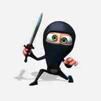 PSD ninja character