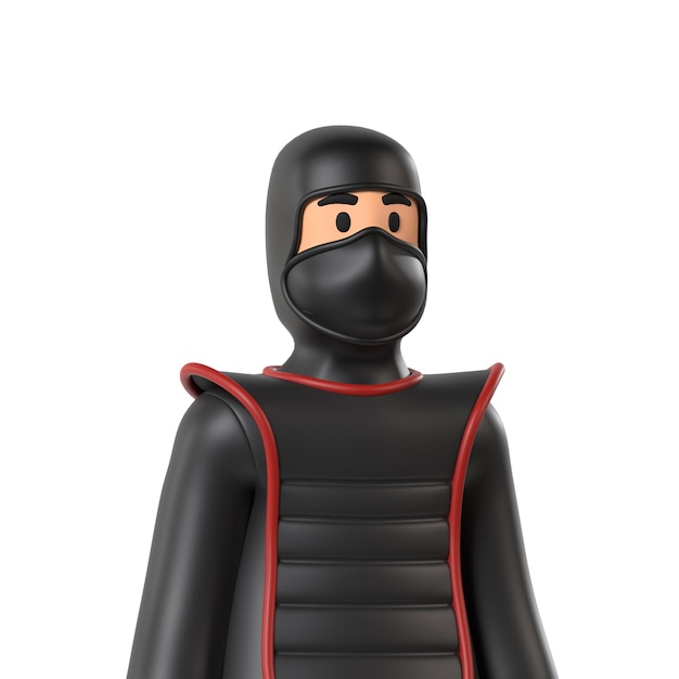 Ninja personage cosplay kostuum 3D avatar