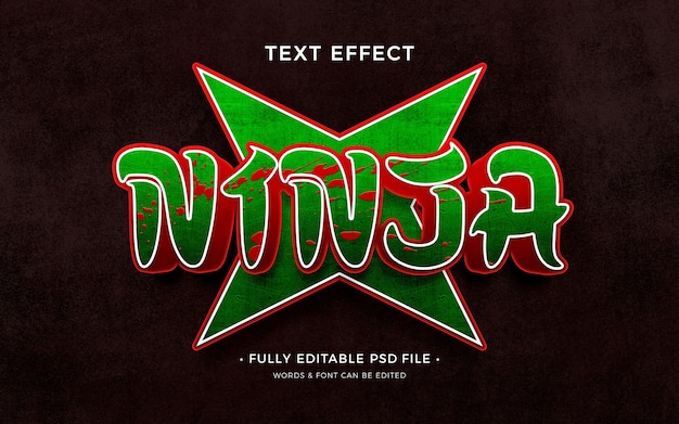 PSD ninja text effect