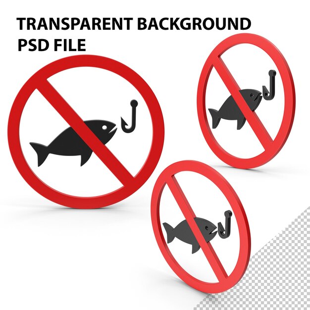 PSD no fishing symbol png