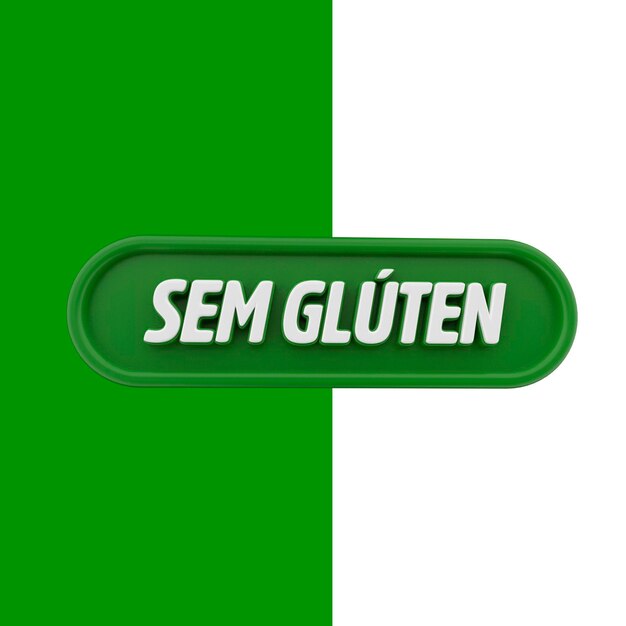 PSD 'no gluten' 3d badge verkoop