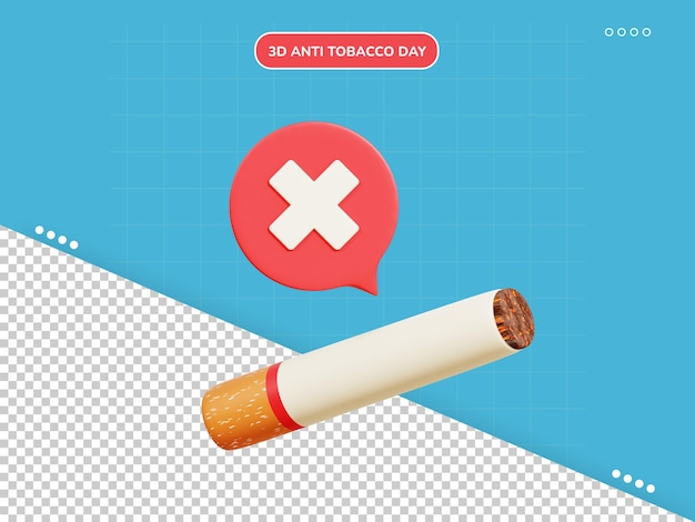 No tobacco billboard 3d icon