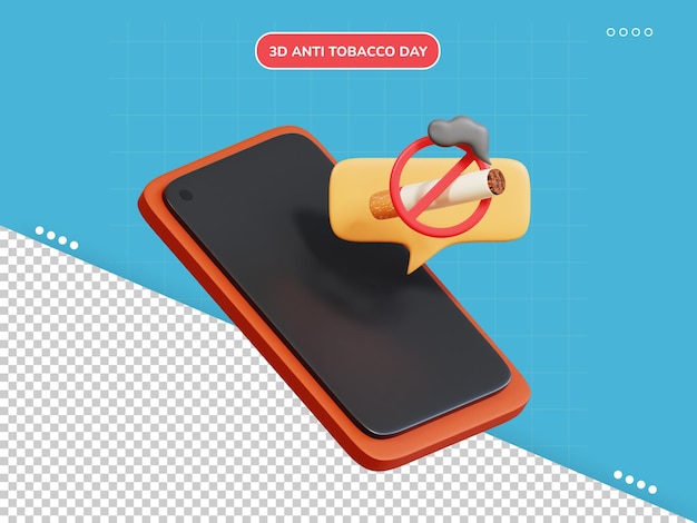 PSD nessuna icona 3d della chat di tabacco