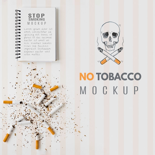 No tobacco mock-up design