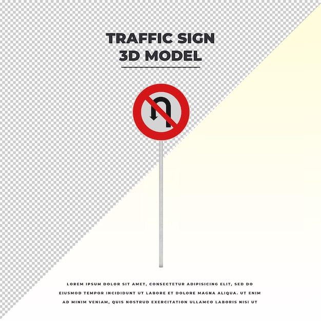 PSD no u turn traffic sign