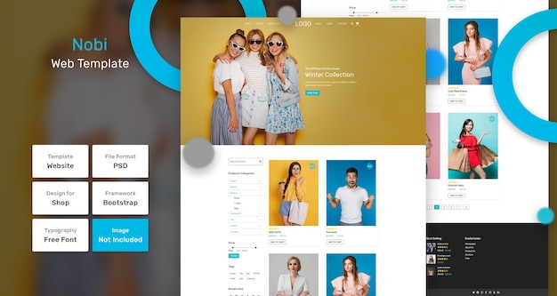 PSD nobi category store web template