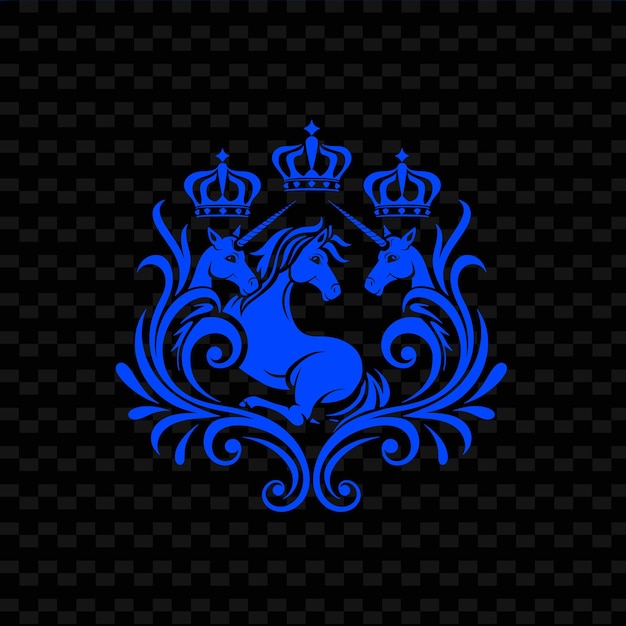 PSD Благородный логотип heather с декоративными коронами креативный векторный дизайн коллекции nature