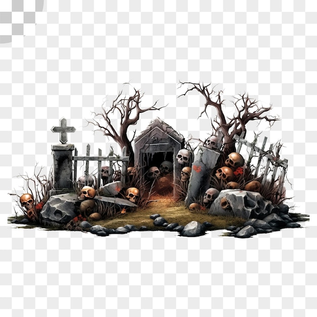 Noc cmentarza Halloween przezroczysty png