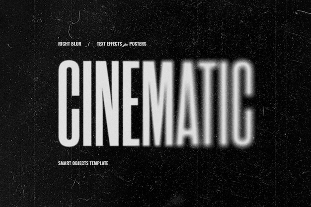 PSD noir cinematic text effect