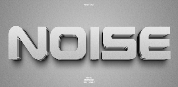 Noise 3d editable text effect