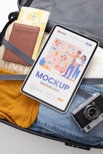 Nomad visa passport device mockup