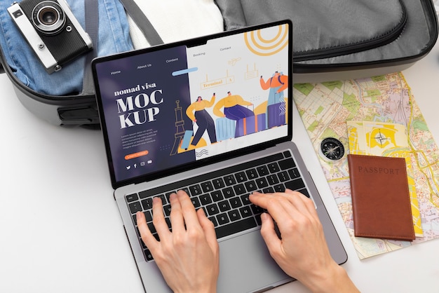 Nomad visa passport device mockup