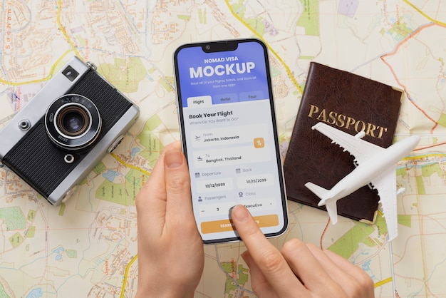 Nomad visa passport device mockup