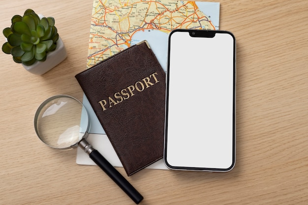 Nomad visa passport device mockup