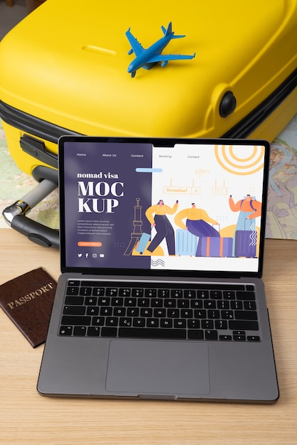 PSD nomad visa passport device mockup