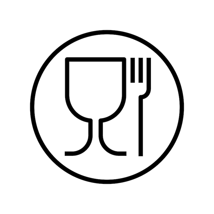 PSD nontoxic material symbol glass and fork isolated