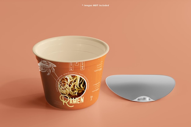 Mockup di imballaggio della tazza di noodle