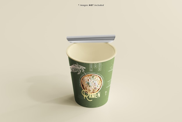 Noodle cup packaging mockup