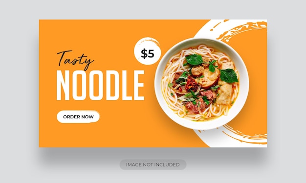 Noodle food menu youtube thumbnail template