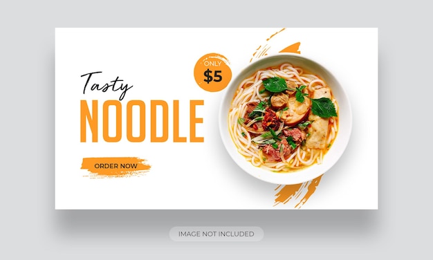 Noodle food menu youtube thumbnail template