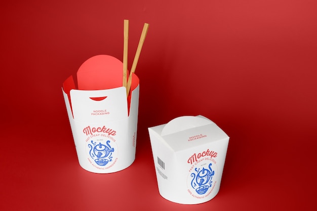 Noodle packaging mockup design