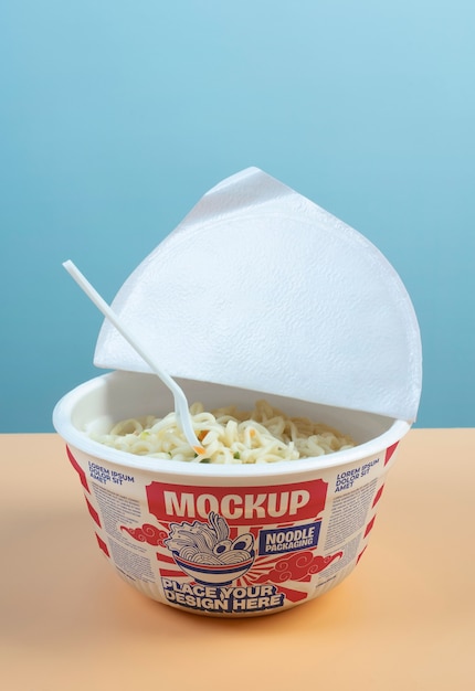 Noodle packaging mockup