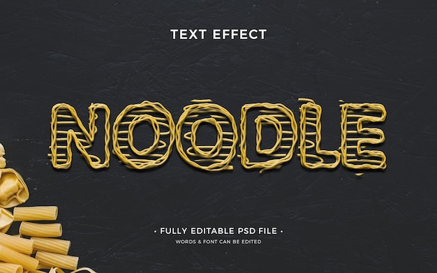 PSD noodle-teksteffect