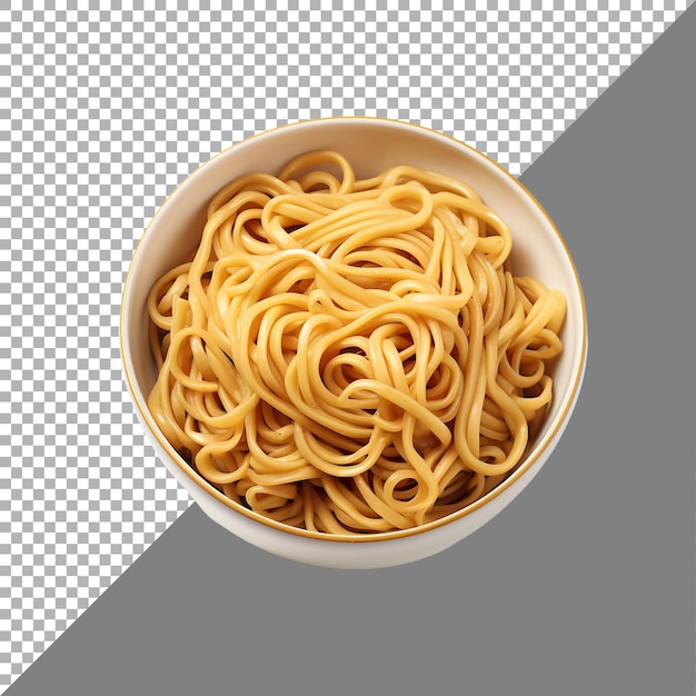 PSD noodles against transparent background ai generated