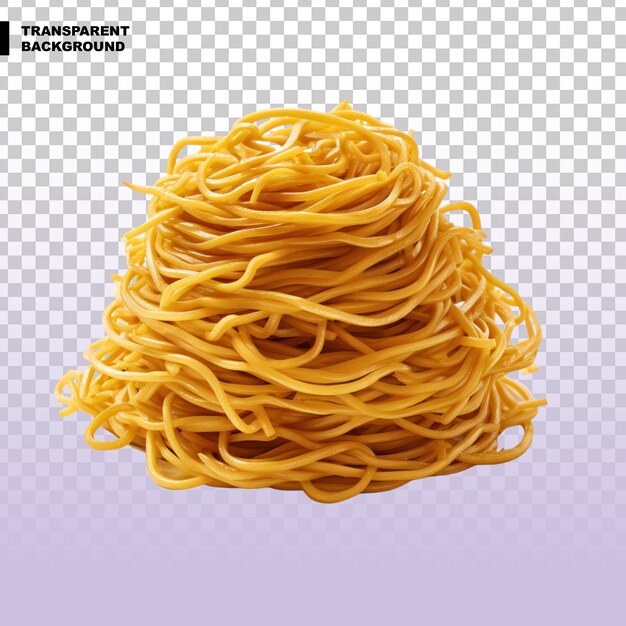 PSD noodles nests isolated on transparent background