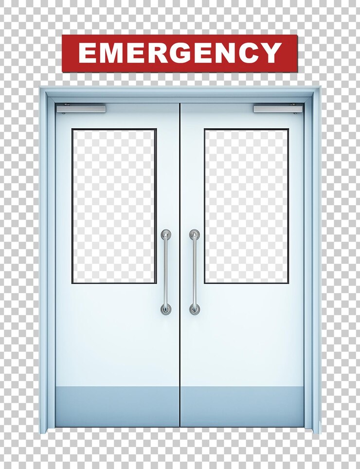 Noodsituatie van een ziekenhuis geïsoleerd op een doorzichtige achtergrond PNG